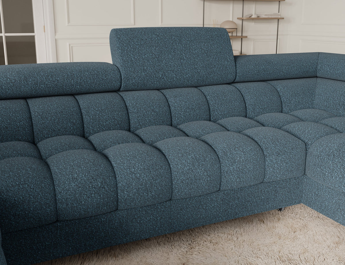 Fectory Sectional Storage Sleeper Chaise Sofa - Blue