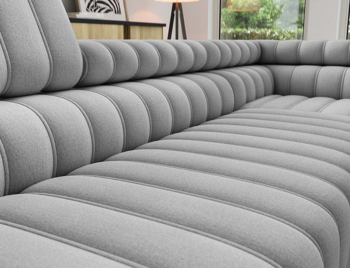 Kanedo Storage Sleeper Sectional Sofa - Grey