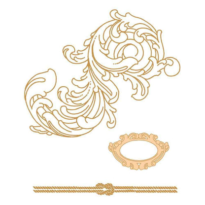 Couture Creations Seaside Girl Seaside Flourish Stamp Set
