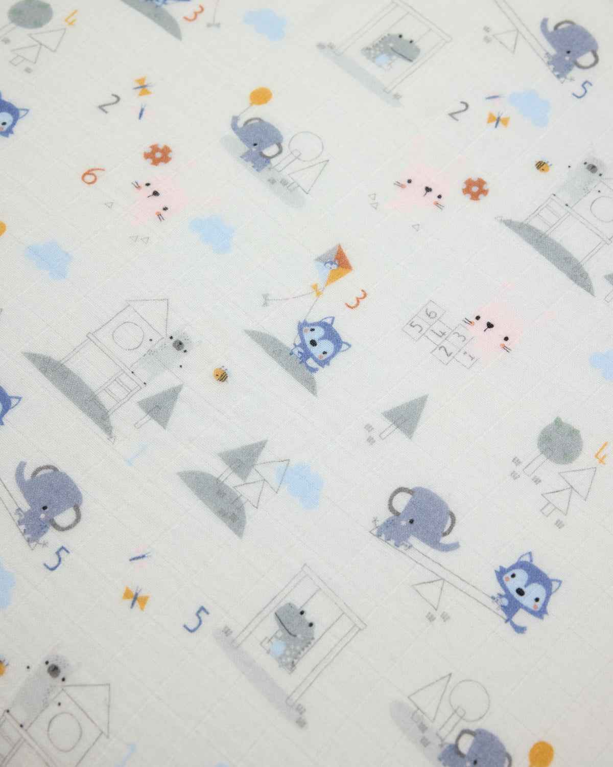 Muslin Fitted Crib Sheet - Mini Mathletes