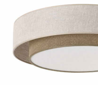 CALISTO JUTE Scandinavian Flush Mount Ceiling Light for Bedroom, Hallway & Living Room