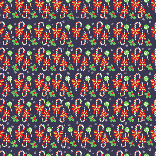 Christmas Candy Canes  Adhesive Vinyl Pattern 5