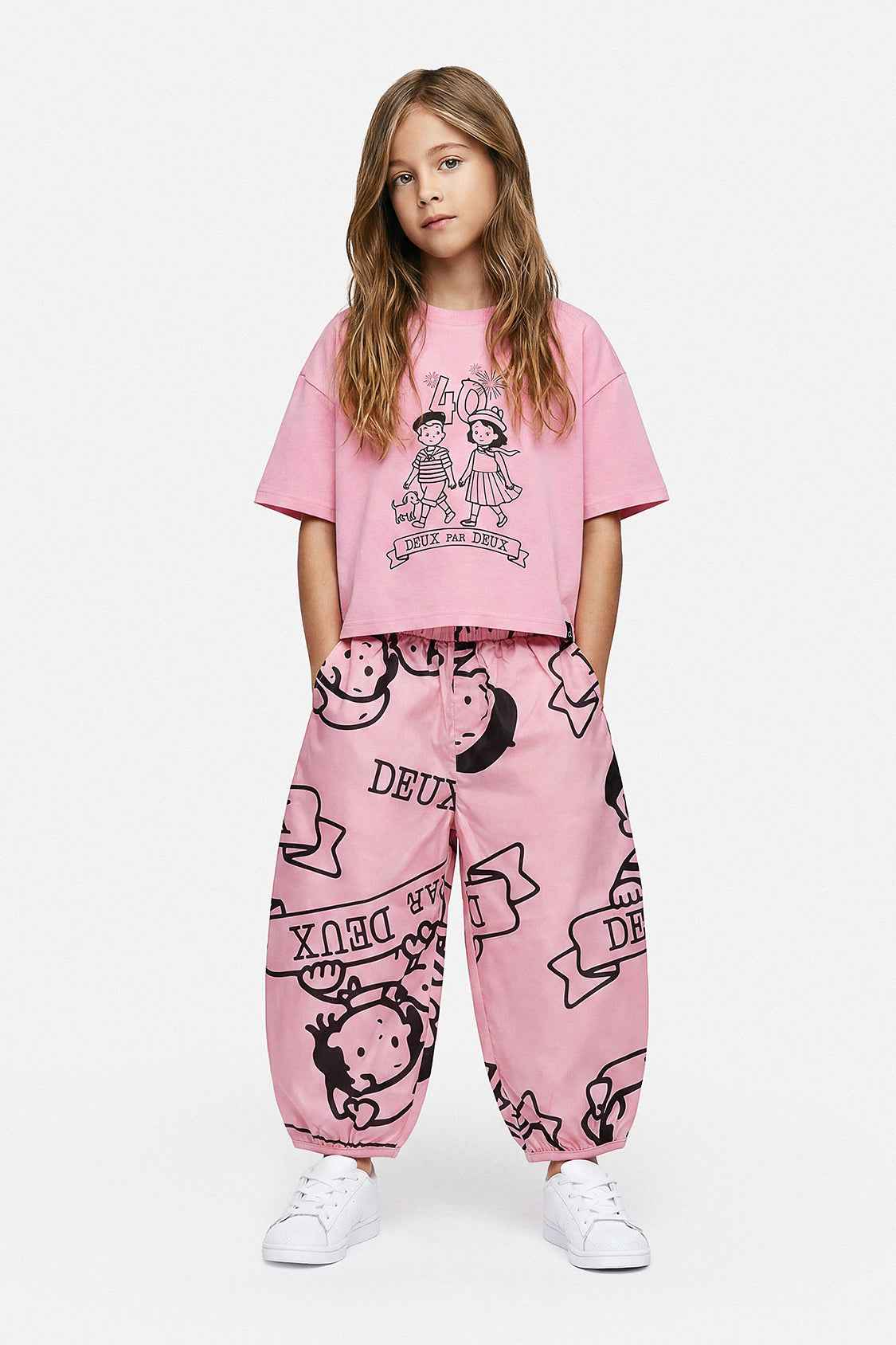 40Th Anniversary Printed Poplin Pant Soft Pink