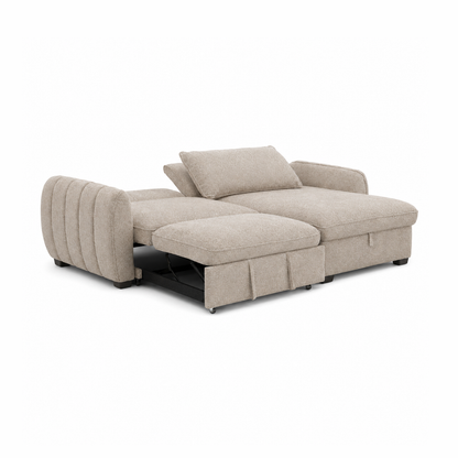 Amira Pullout Sleeper Sectional with Storage Chaise