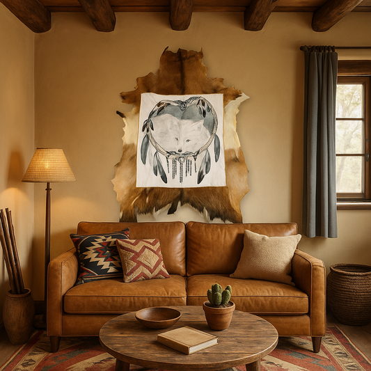 Wolf Hand Wall Painting