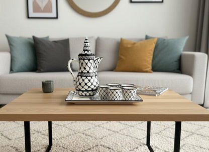 Komplettes Kaffeeservice | Kuffiyeh-Muster