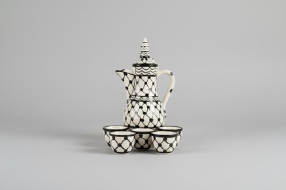 Komplettes Kaffeeservice | Kuffiyeh-Muster