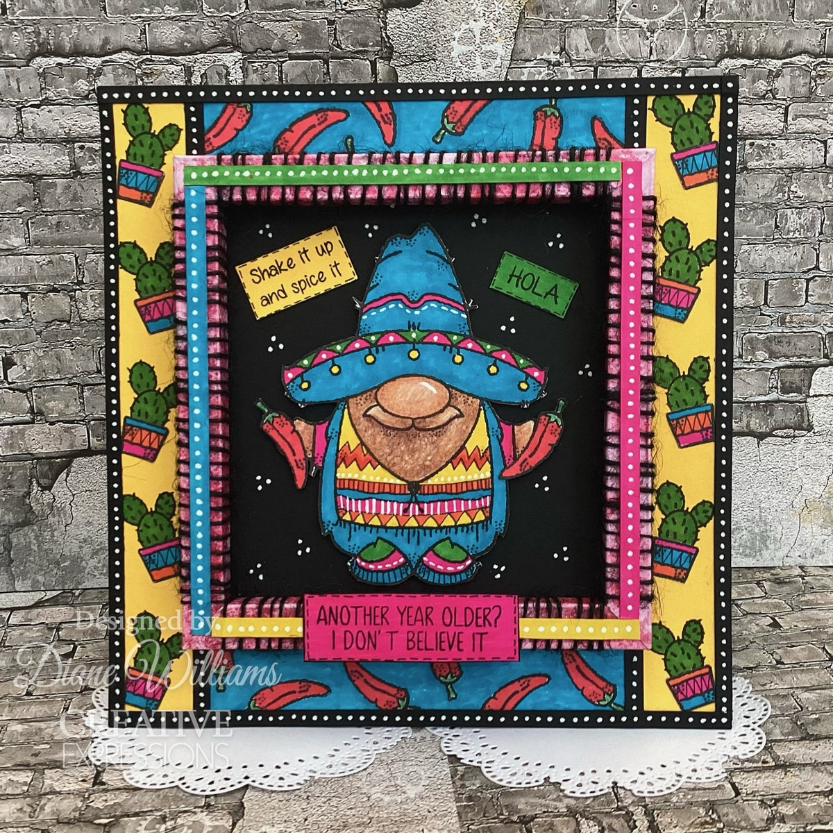 Woodware Clear Singles Fiesta Time 4 in x 6 in Stamp Set