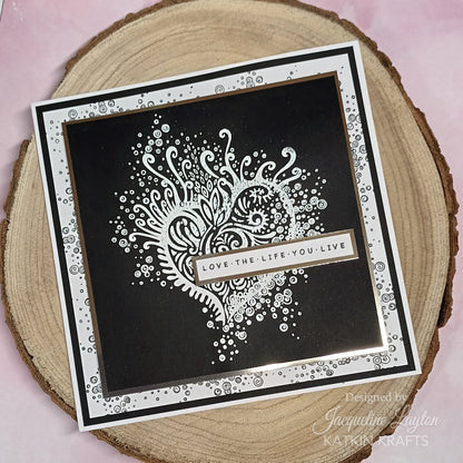 Katkin Kraft Love Is All Around 6 in x 8 in Clear Stamp Set