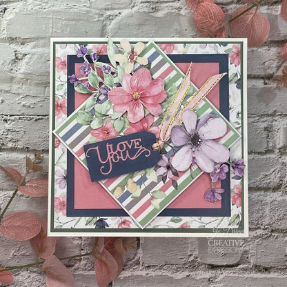 The Paper Boutique Sunny Gardens 8 in x 8 in Colour Card Pad