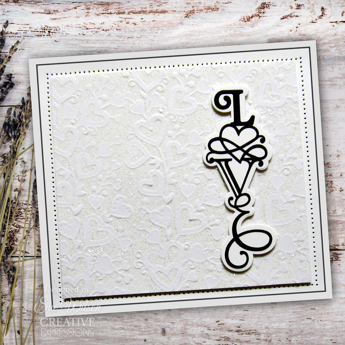 Creative Expressions Sue Wilson Slimline Anniversary Hearts Craft Die