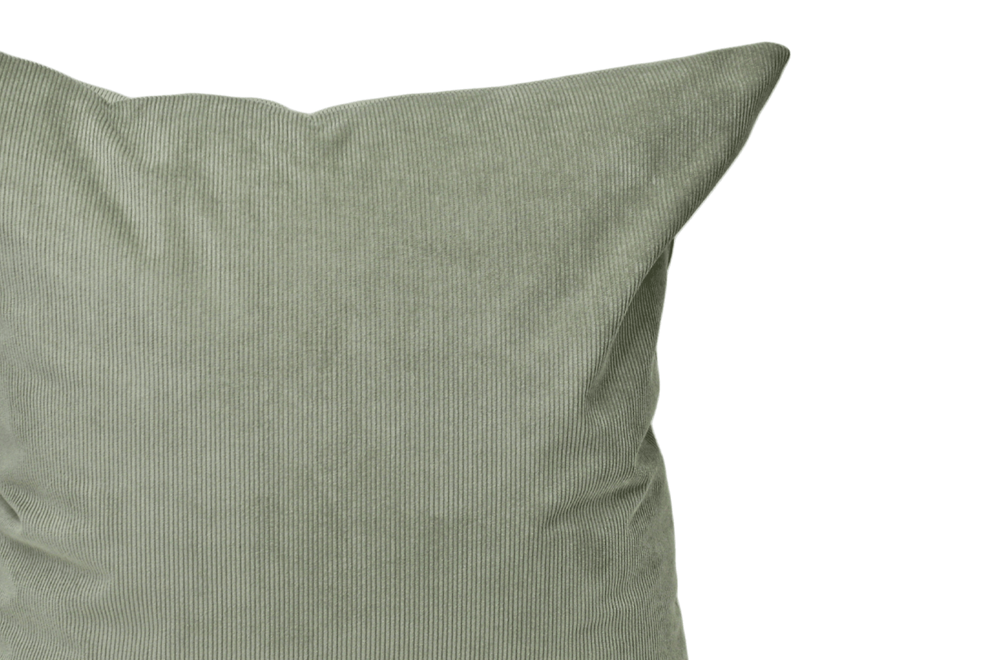 Kissenhülle aus Cord mit Blattmotiv