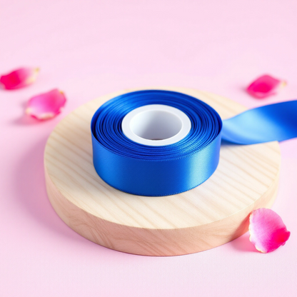 Satin Ribbon Double Face-Blue #329- 3.8 cm Wide