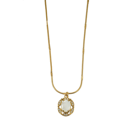 MYTHIC Gold: Heirloom Inspired Freshwater Pearl Halo Pendant Necklace
