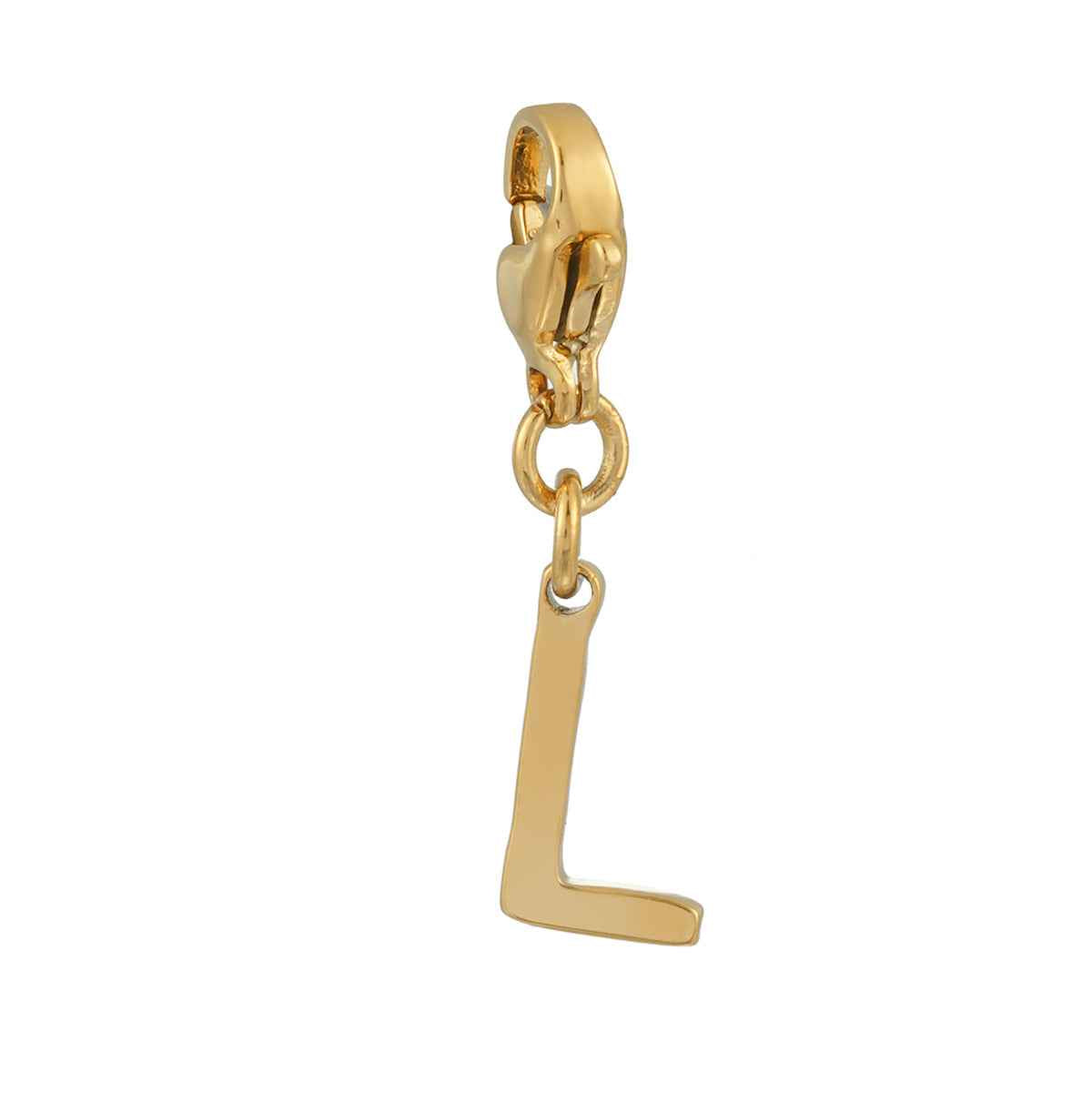 SOLID LETTER MINI CHARMS A–Z in GOLD: Dainty Initial Alphabet Pendant for Necklaces & Bracelets — $12.50