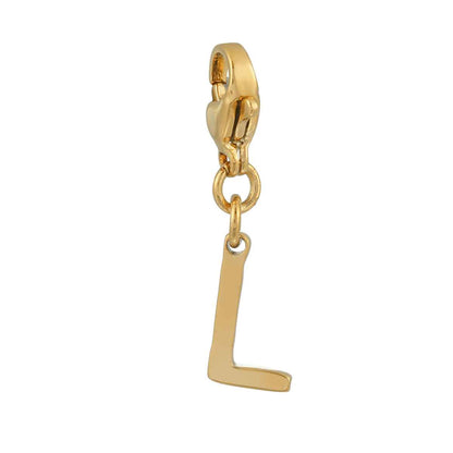 SOLID LETTER MINI CHARMS A–Z in GOLD: Dainty Initial Alphabet Pendant for Necklaces & Bracelets — $12.50
