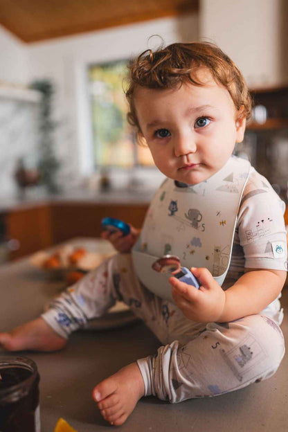 Short Sleeve Long Pants Summer Pajama Set TENCEL™ - Mini Mathletes