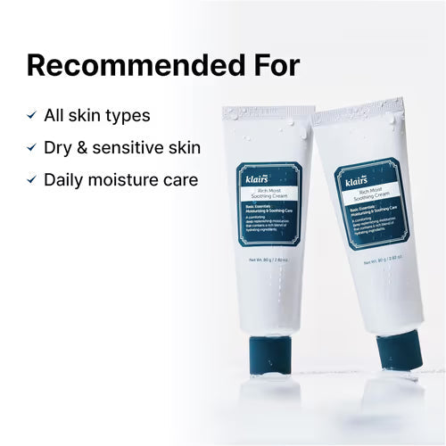 Dear, Klairs Rich Moist Soothing Cream 80ml