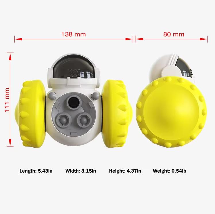 Robot Slow Feeder & Treat Dispenser Toy for Dogs & Cats