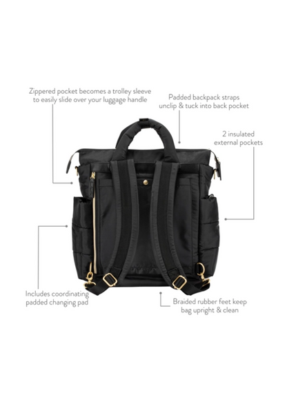 Dream Convertible Midnight Black Diaper Bag