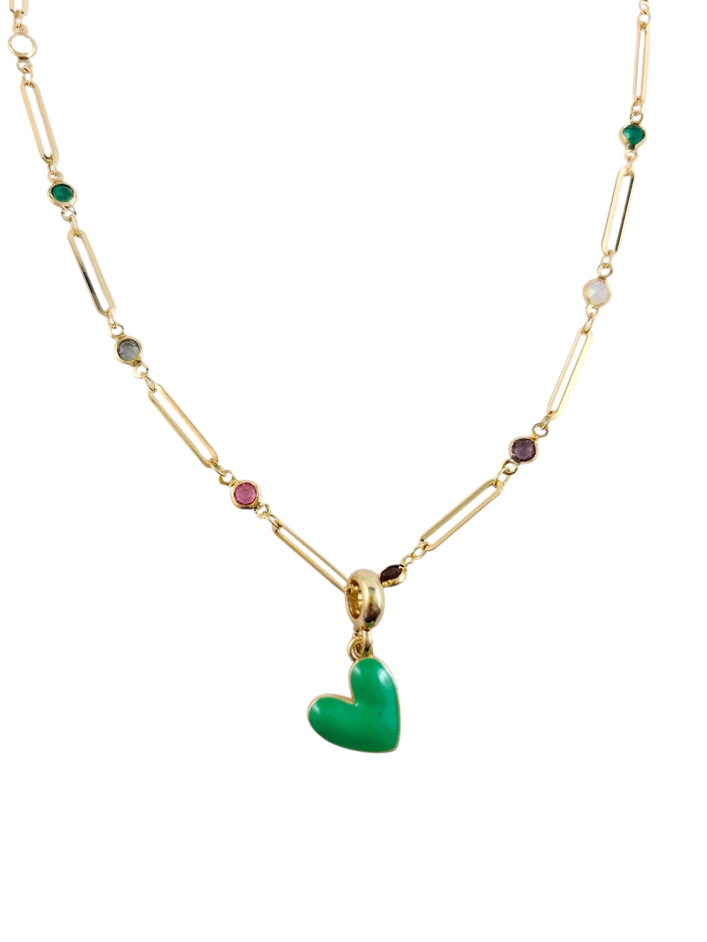 Heart Pop Necklace - Minty