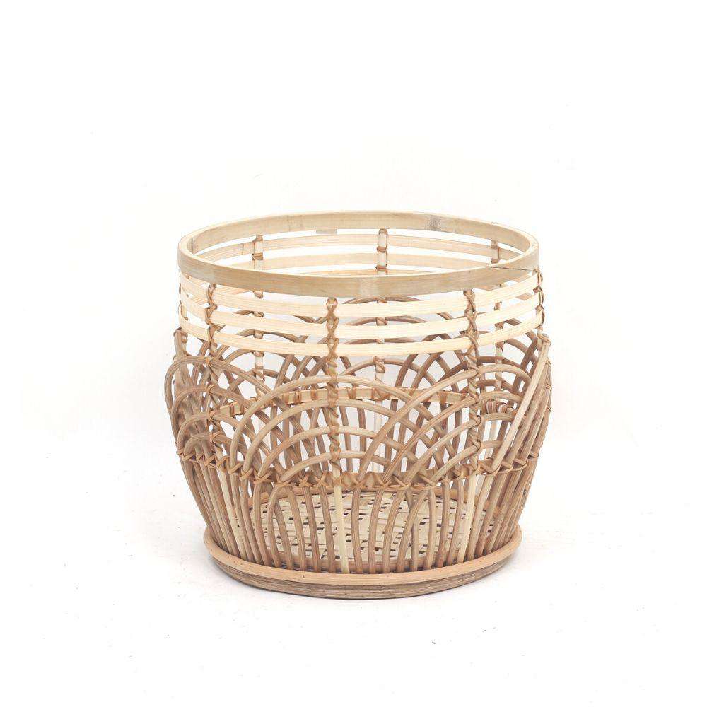 Blumentopf „Elena“ aus Rattan (verschiedene Größen erhältlich)