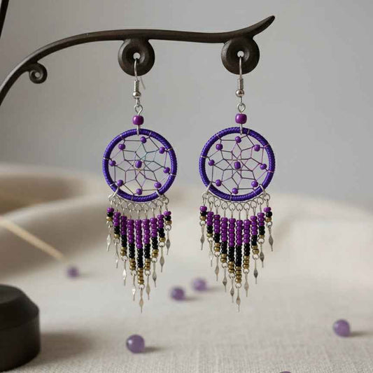 Dark Purple Dreamcatcher Dangles