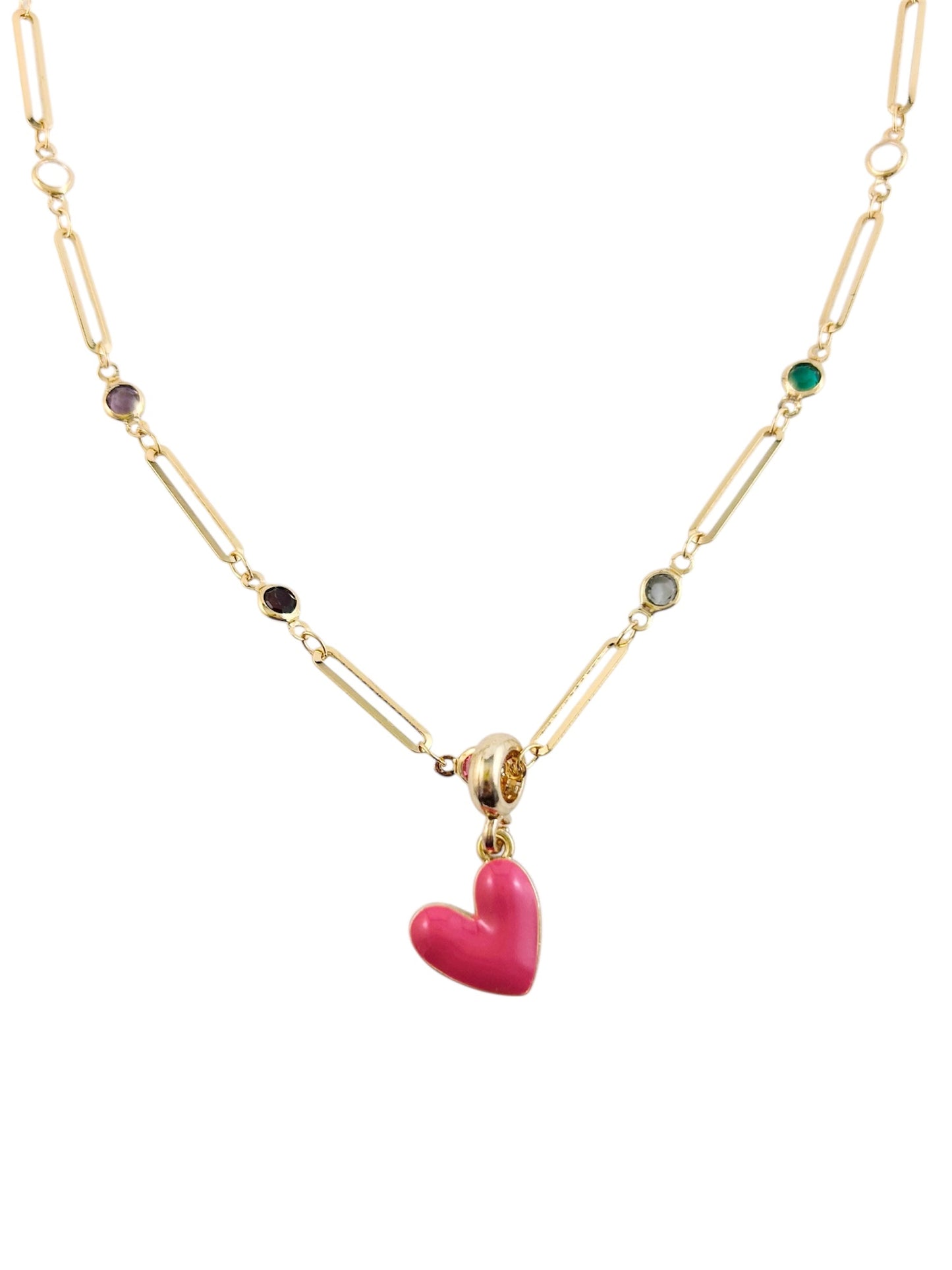 Heart Pop Necklace - Cherry Jubilee (Magenta)
