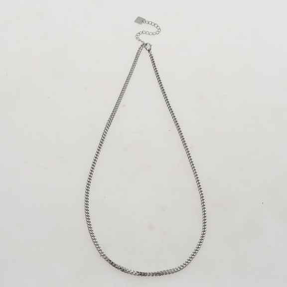FARAH 24": Cuban Link Silver Chain Necklace