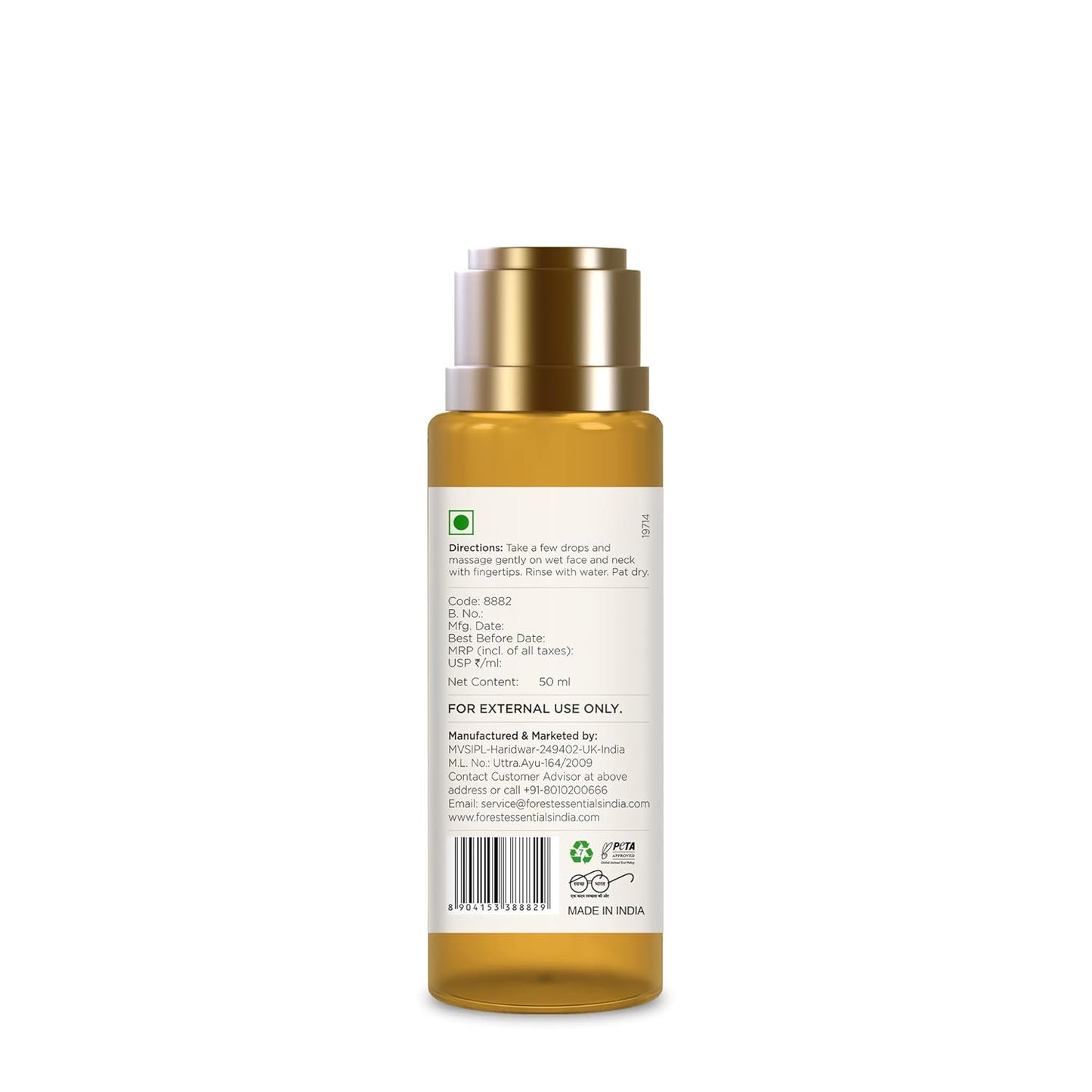 Forest Essentials Ayurvedic Purifying Face Wash with Saffron & Neem | For Normal to Oily Skin | Sulphate Free