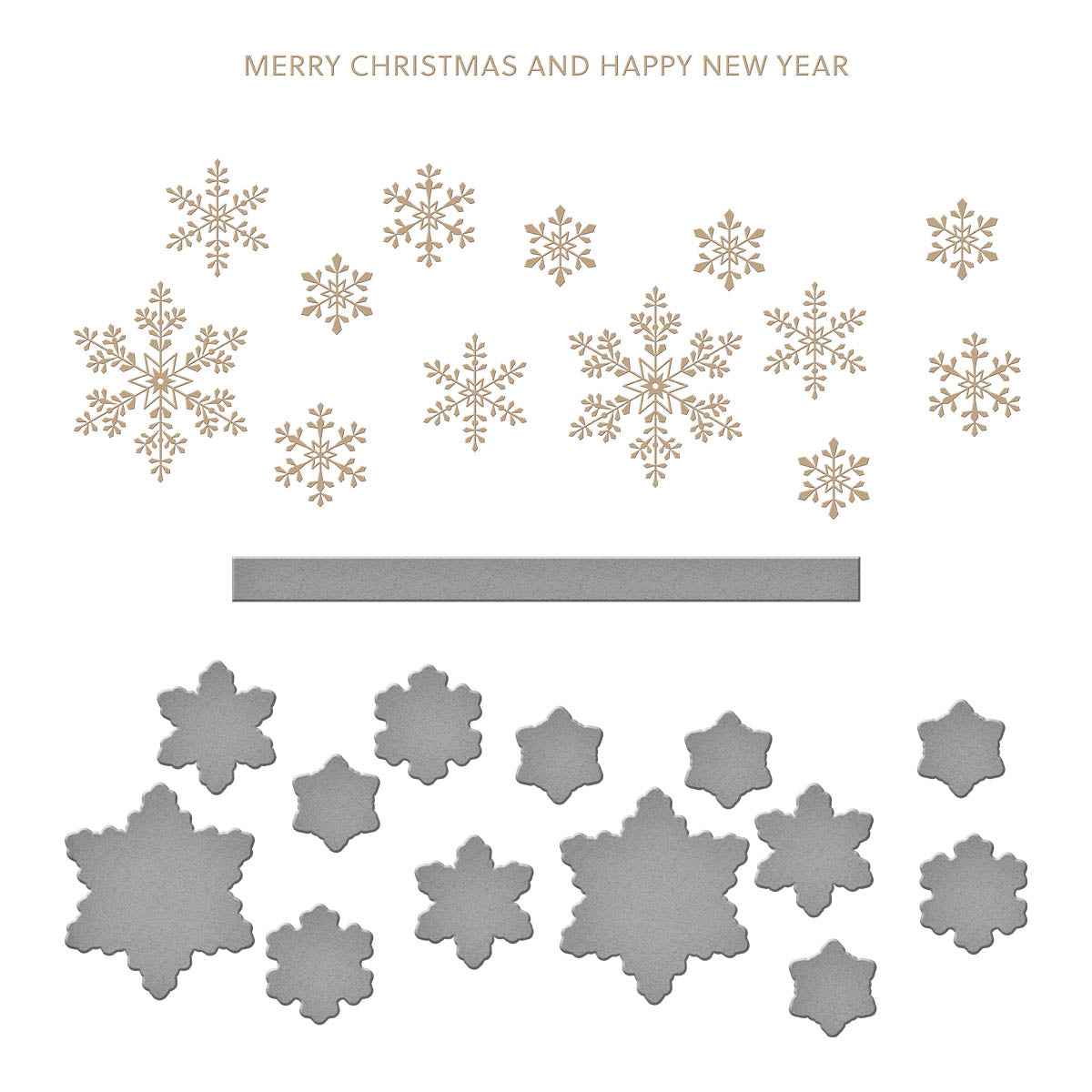 Glimmering Snowflakes Hot Foil Plate & Die Set  from the Bibi's Snowflakes Collection by Bibi Cameron