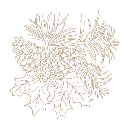 Winter Bough Hot Foil Plate from the Snow Garden Collection by Susan Tierney-Cockburn