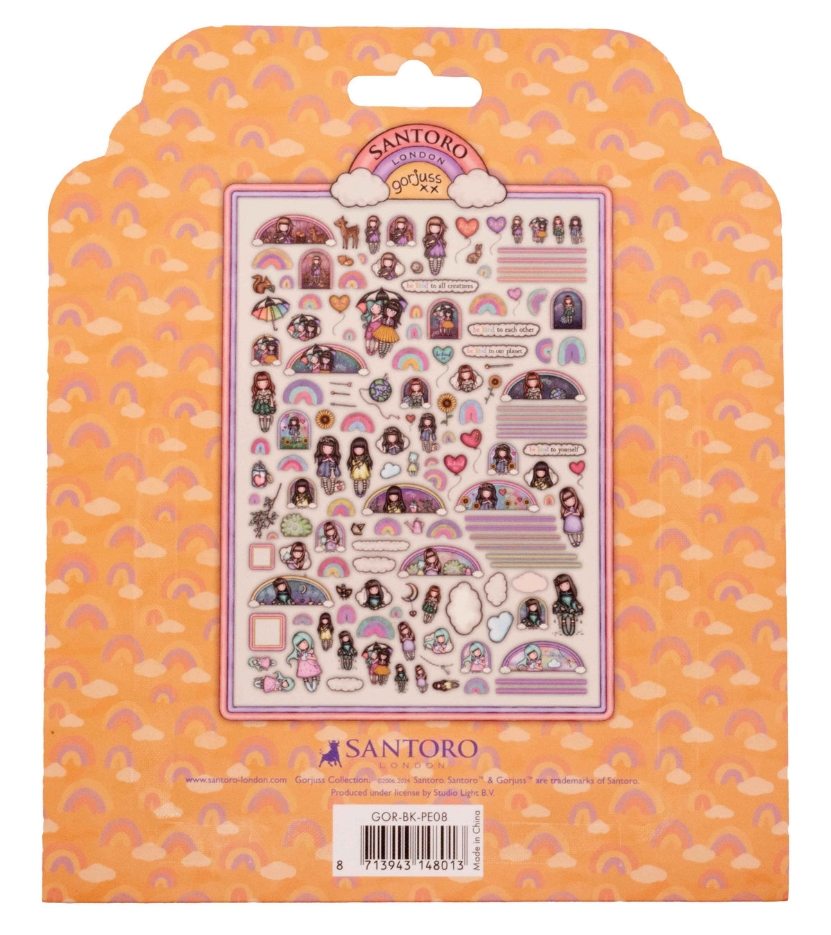 SAN Paper Elements Gorjuss - Be Kind Cut Out Embellishments 166x198x14mm 148 PC nr.08