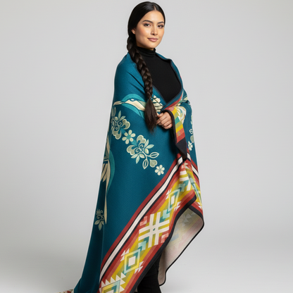 OLDTRIBES™ Twin Hummingbird Reversible  Blanket