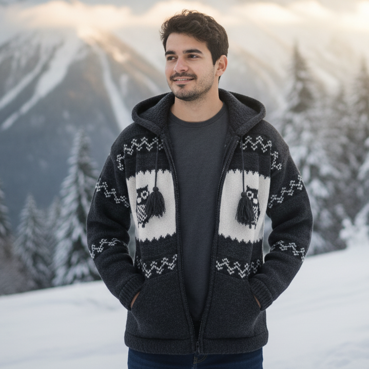 OLDTRIBES™ Nocturne Owl Wool Jacket