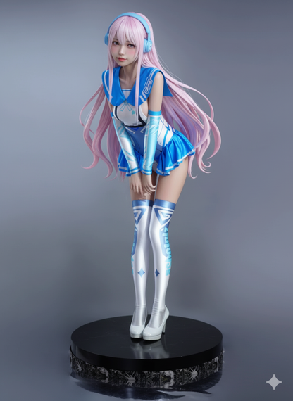 Japanese Anime Girl Spandex Swimwear Racing Suit Wet Suit Race Queen Costume