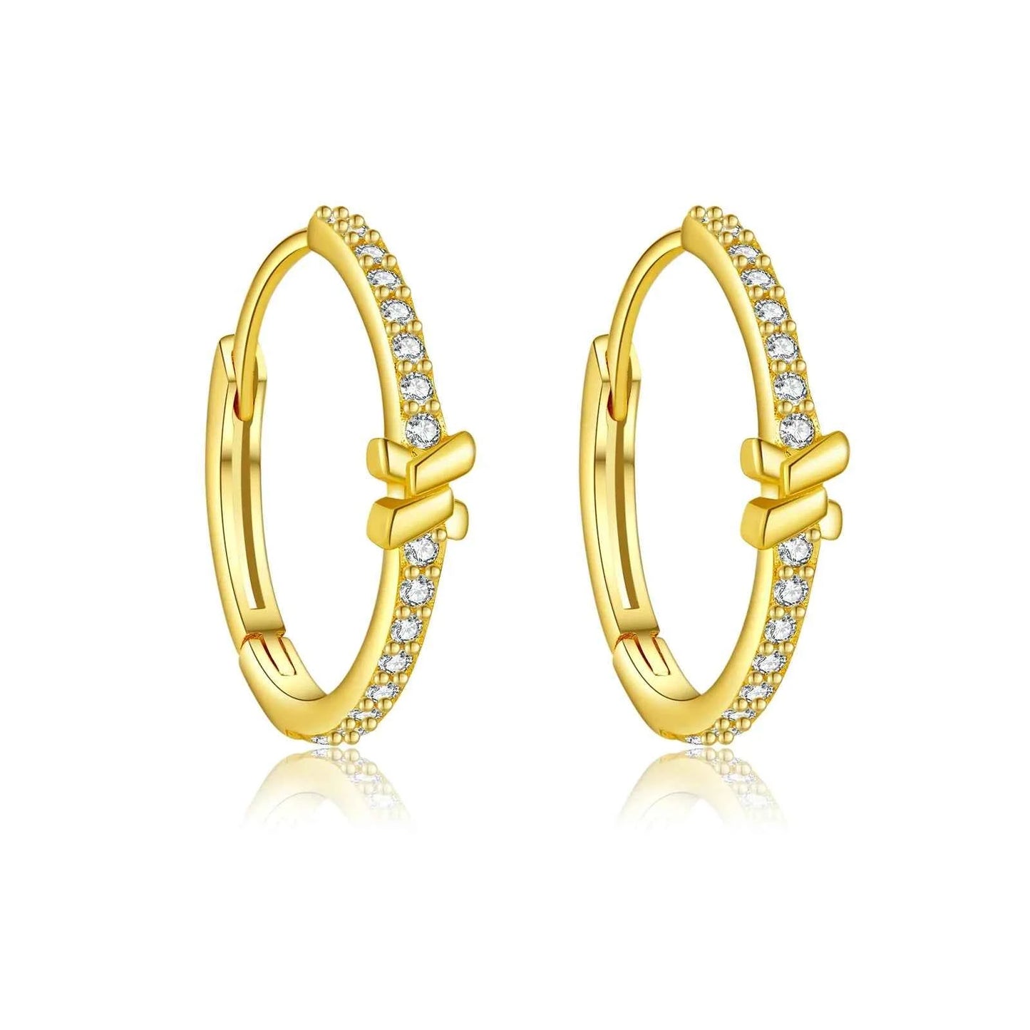 Sterling Silver Knot Hoops Earrings