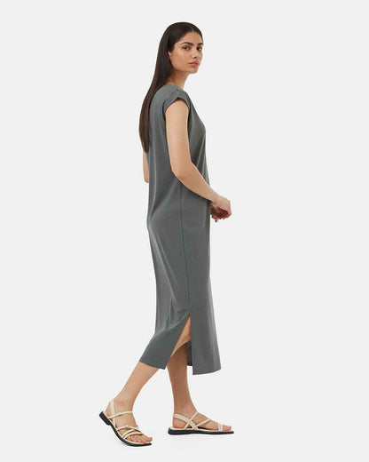 TreeBlend V-Neck Midi Dress