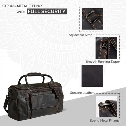 Greenwood Leather Regina Large Travel Duffle Bag