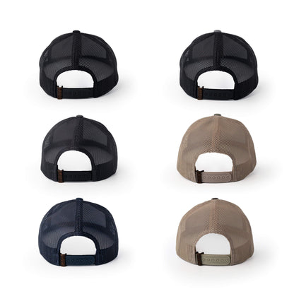 Rolling Wave Leather Patch Trucker Hat