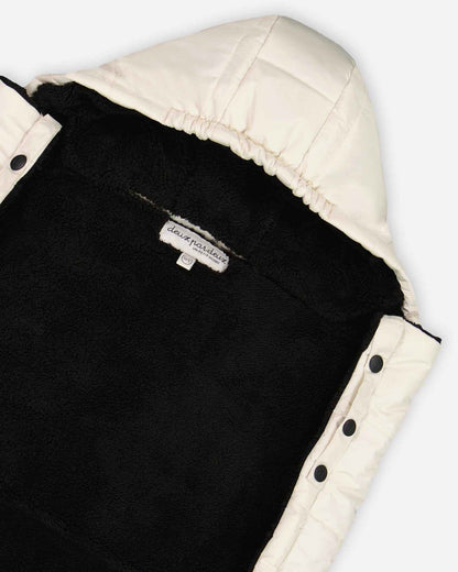 3-In-1 Multifunction Cover For Car Seat, Stroller, And Baby Carrier In Off-White