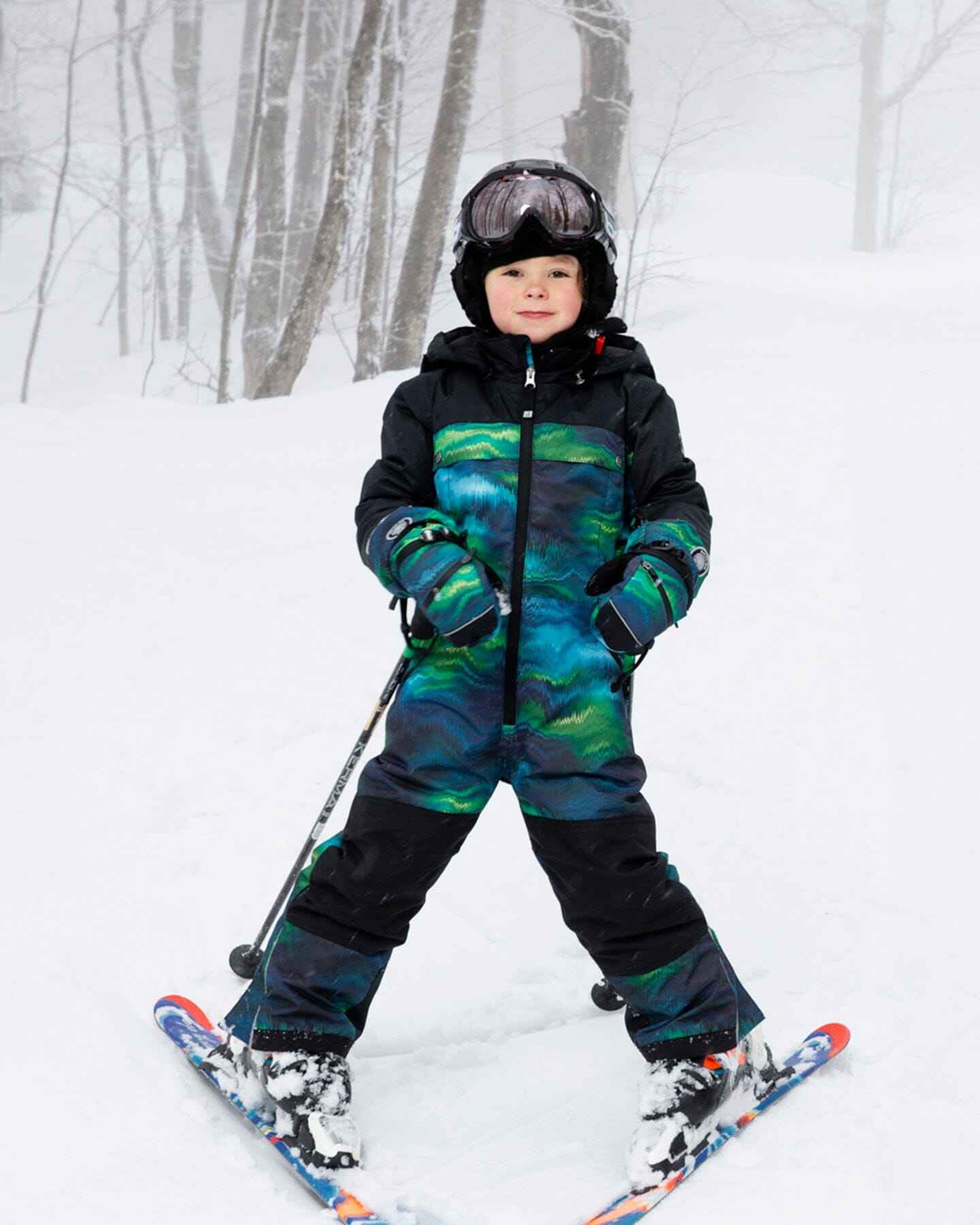 One-Piece Teknik Snowsuit Aurora Borealis