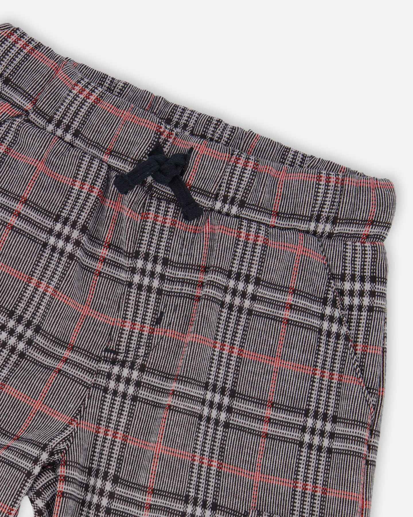 Plaid Cargo Pant Gray And Black