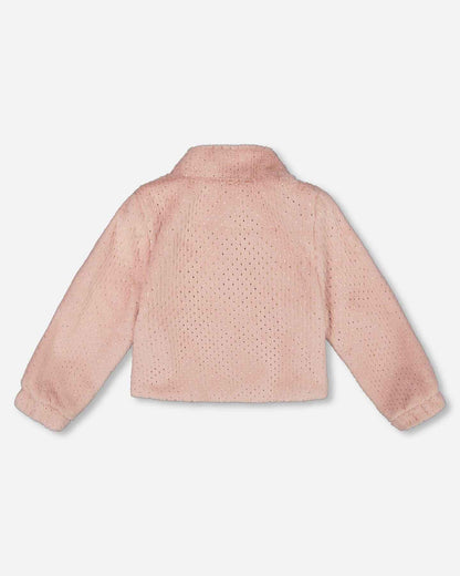 Fake Fur Short Jacket Pink