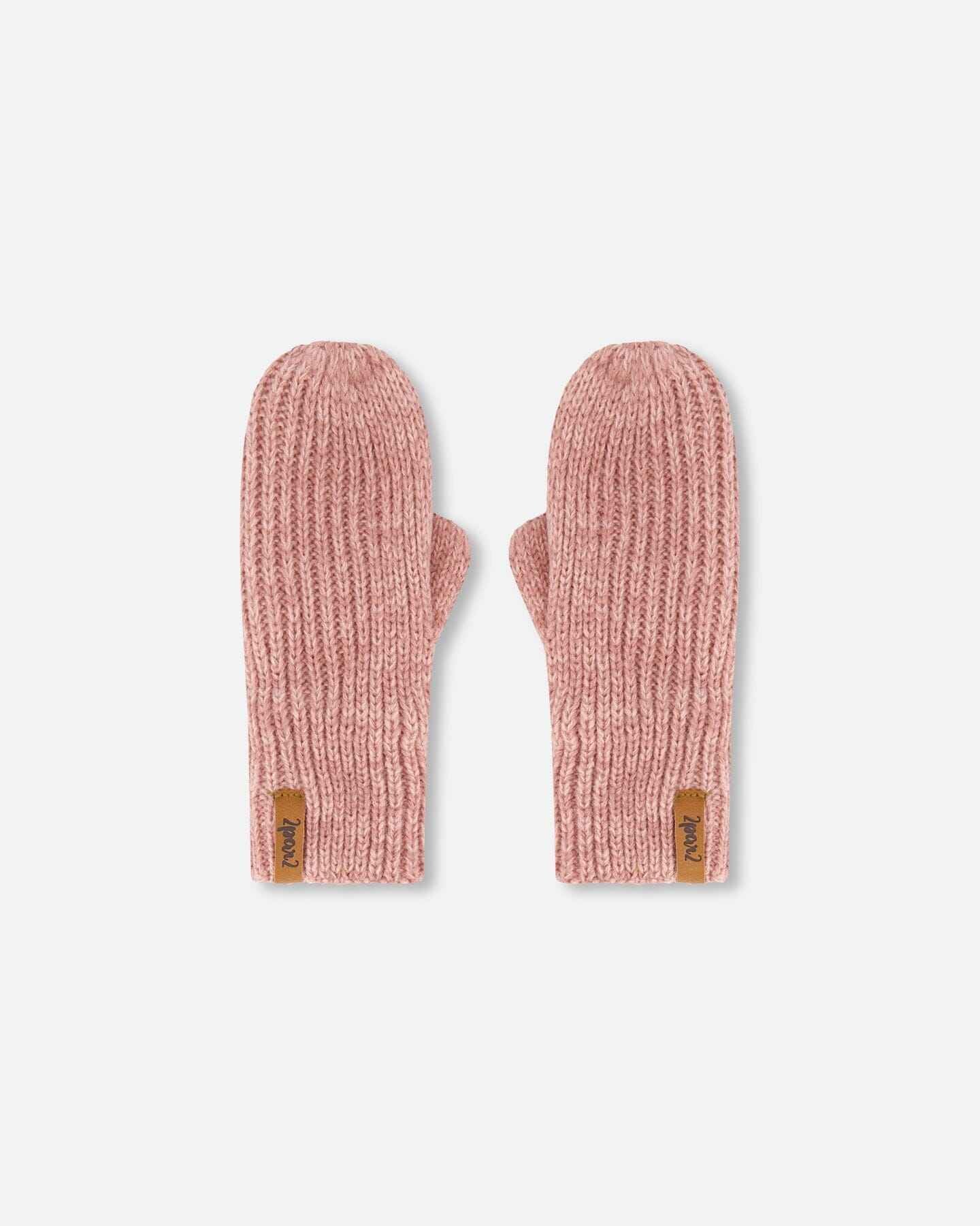 Mid-Season Knit Mittens Dusty Pink