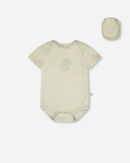 3 Pack Evolutive Organic Cotton Jersey Onesies Sage Green