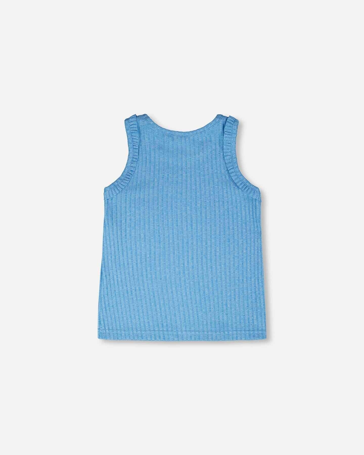 Rib Tank Top Blue