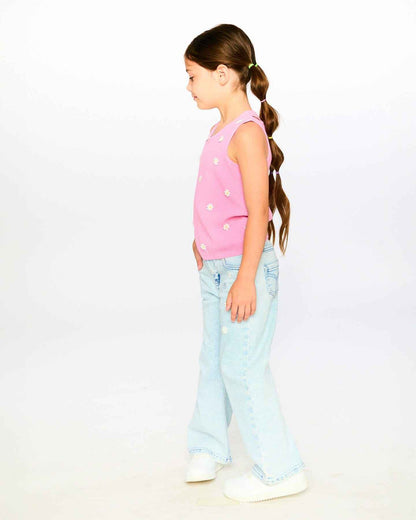 Wide Leg Light Blue Denim Jeans