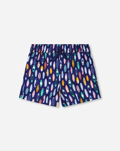 Boardshorts Blue Surfboard Print