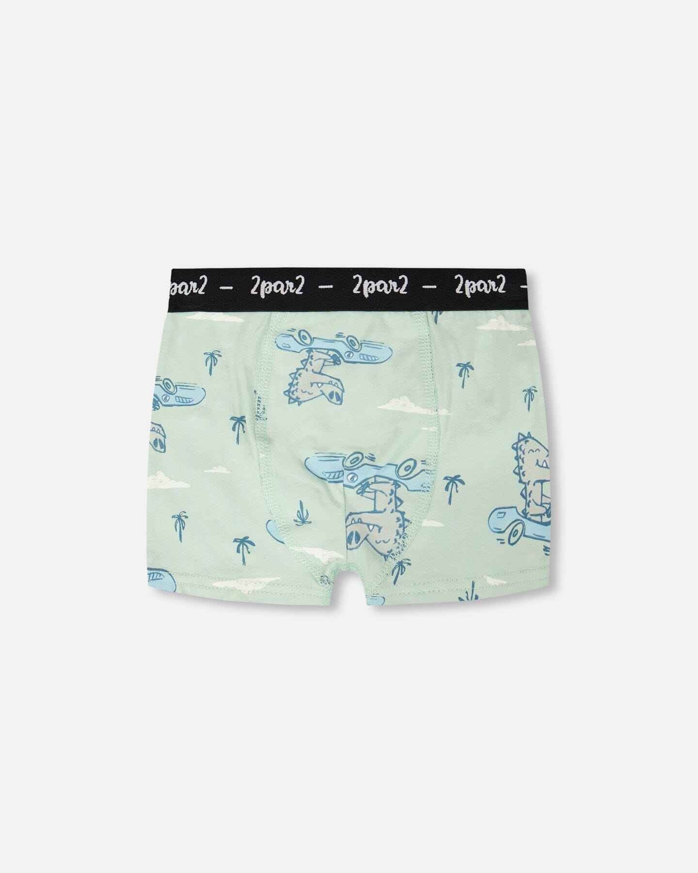 Organic Cotton Boxer Green Crocodile Print